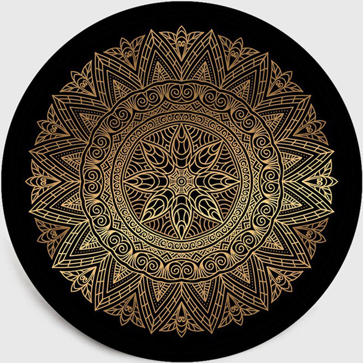 Retro Dark Colored Moroccan Carpet Polypropylene Mandala Pattern Carpet Washable Non-Slip Pet-Friendly Carpet for Living Space | Bowlift