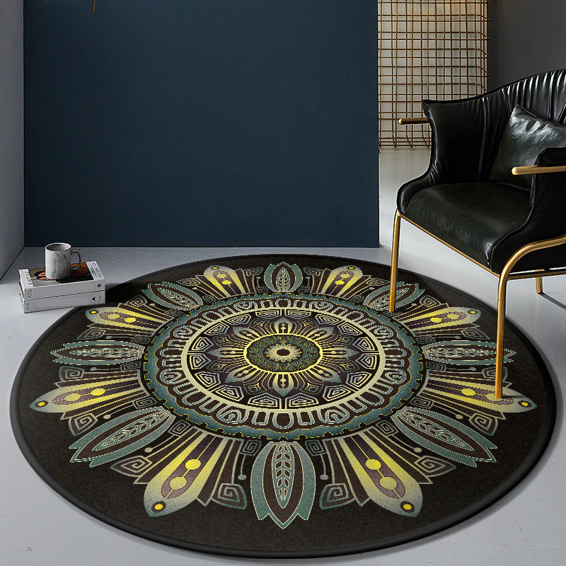 BowLift | Persian Bedroom Rug Multicolor Tribal Floral Rug Polyester Stain Resistant Non-Slip Back Washable Area Rug