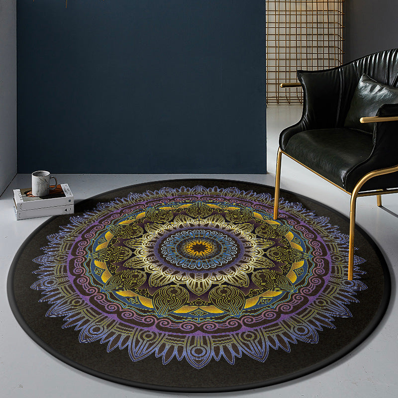 BowLift | Persian Bedroom Rug Multicolor Tribal Floral Rug Polyester Stain Resistant Non-Slip Back Washable Area Rug