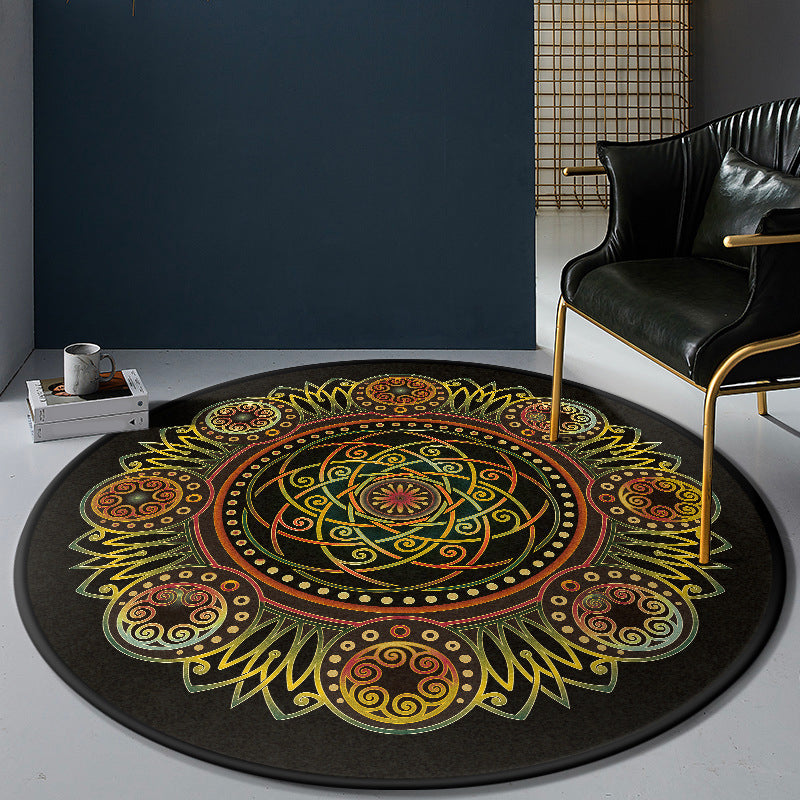 BowLift | Persian Bedroom Rug Multicolor Tribal Floral Rug Polyester Stain Resistant Non-Slip Back Washable Area Rug