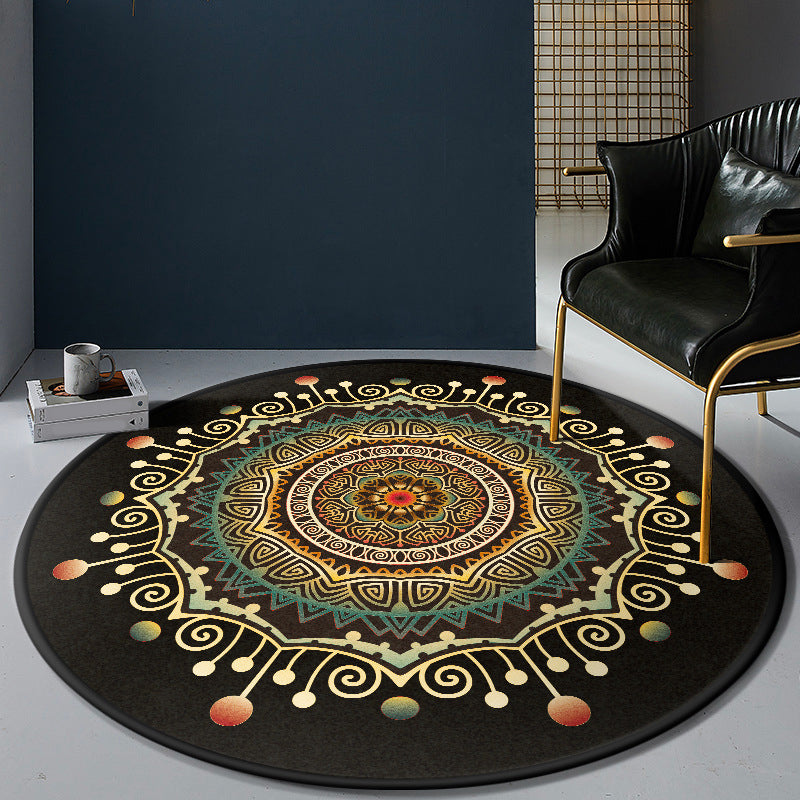 BowLift | Persian Bedroom Rug Multicolor Tribal Floral Rug Polyester Stain Resistant Non-Slip Back Washable Area Rug