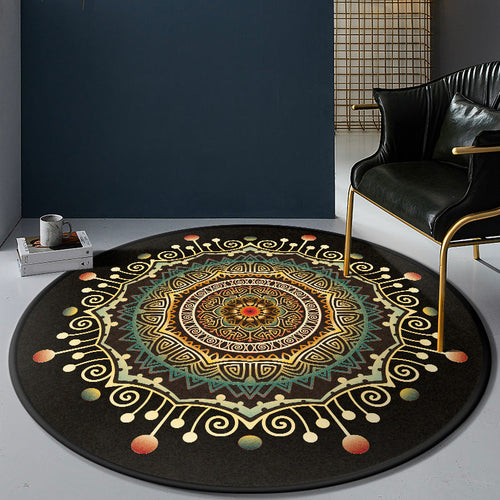 BowLift | Persian Bedroom Rug Multicolor Tribal Floral Rug Polyester Stain Resistant Non-Slip Back Washable Area Rug