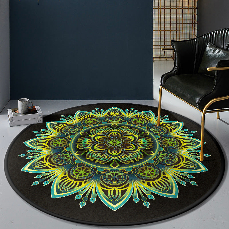 BowLift | Persian Bedroom Rug Multicolor Tribal Floral Rug Polyester Stain Resistant Non-Slip Back Washable Area Rug