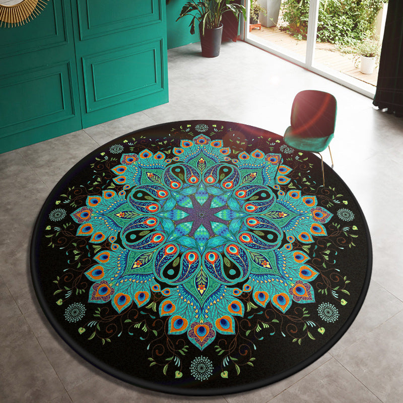 BowLift | Multi Color Doormat Moroccan Flowers Area Rug Synthetic Non-Slip Stain Resistant Pet Friendly Rug