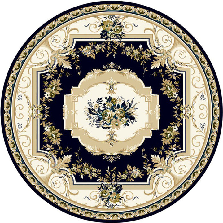 BowLift | Stylish Multicolored Persian Rug Polyester Flower Pattern Rug Washable Non-Slip Pet-Friendly Rug for Home