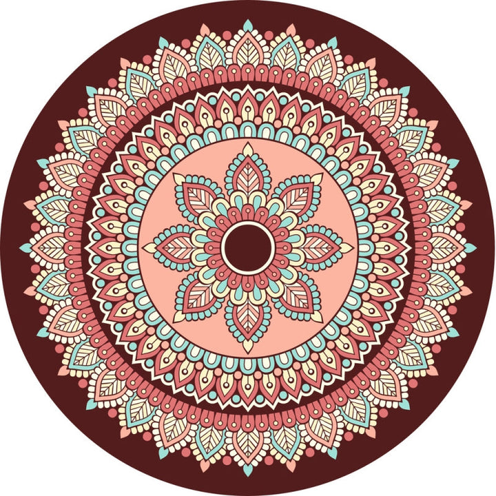 BowLift | Stylish Multicolored Persian Rug Polyester Flower Pattern Rug Washable Non-Slip Pet-Friendly Rug for Home