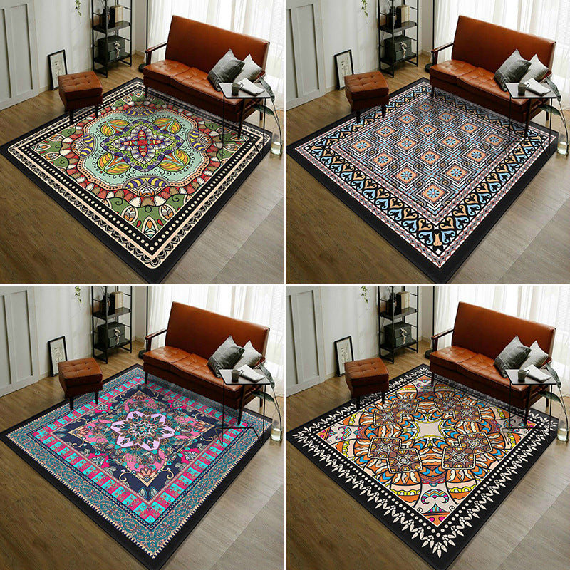 BowLift | Trendy symmetrical floral carpet multicolored Moroccan style carpet synthetic carpet for room