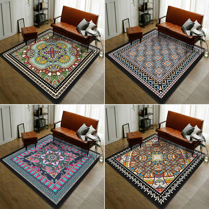 BowLift | Trendy symmetrical floral carpet multicolored Moroccan style carpet synthetic carpet for room