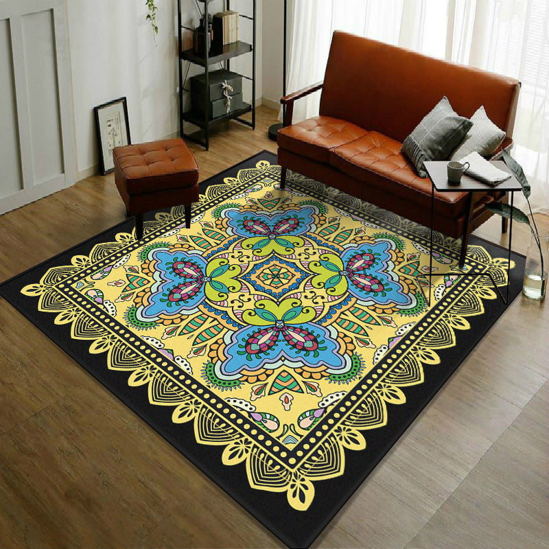 BowLift | Trendy symmetrical floral carpet multicolored Moroccan style carpet synthetic carpet for room