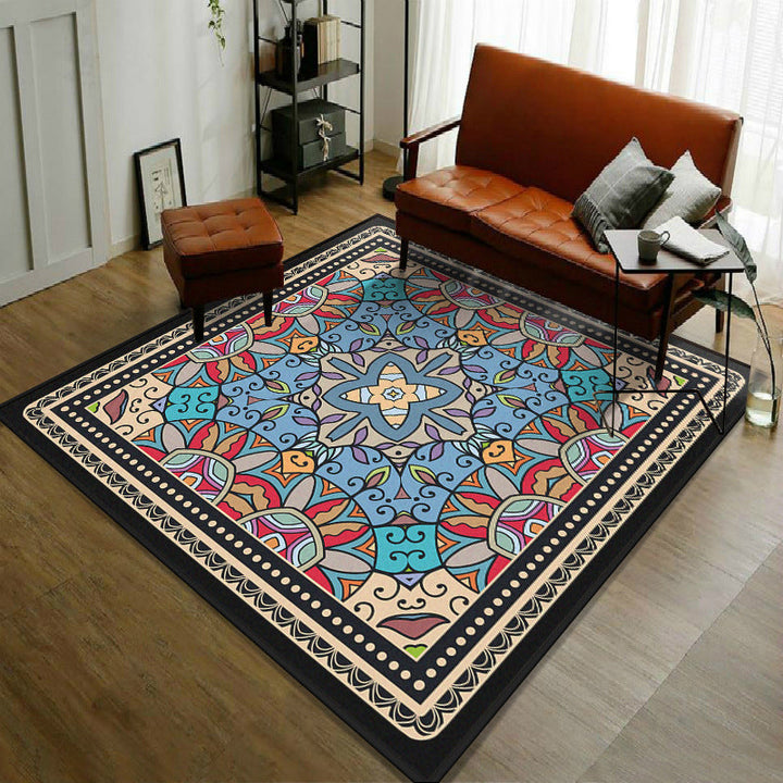 BowLift | Trendy symmetrical floral carpet multicolored Moroccan style carpet synthetic carpet for room
