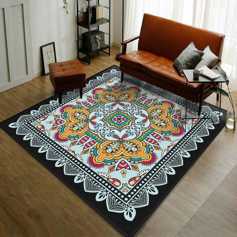 BowLift | Trendy symmetrical floral carpet multicolored Moroccan style carpet synthetic carpet for room