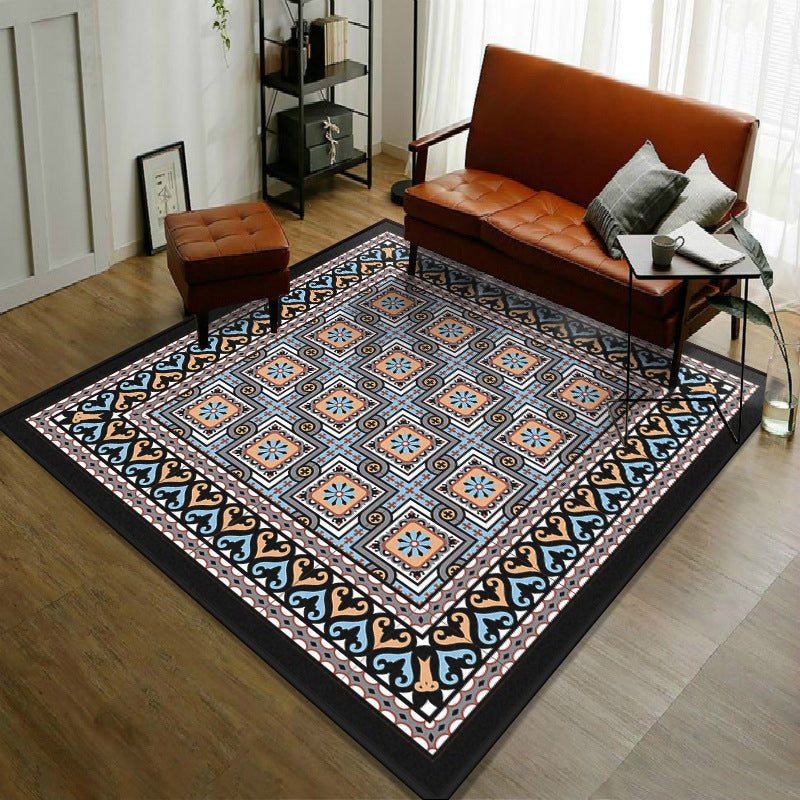 BowLift | Trendy symmetrical floral carpet multicolored Moroccan style carpet synthetic carpet for room