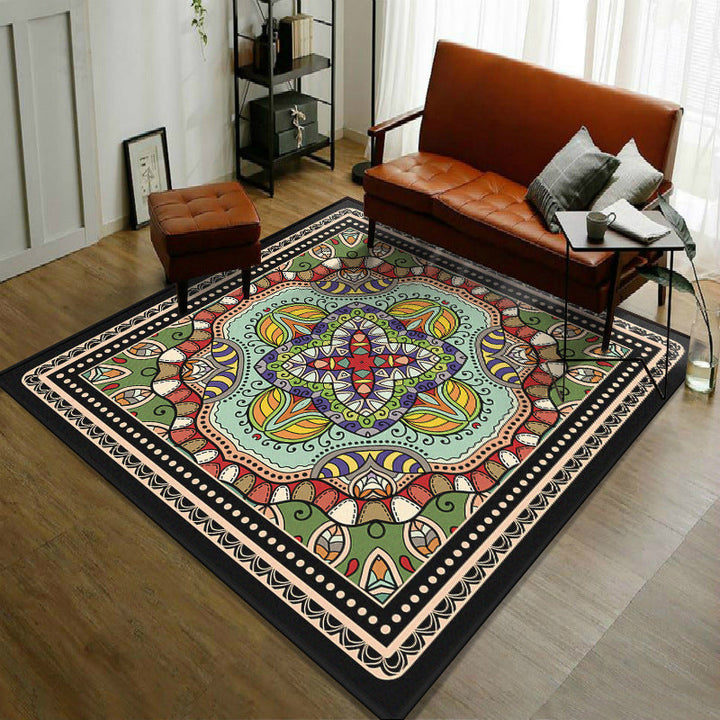 BowLift | Trendy symmetrical floral carpet multicolored Moroccan style carpet synthetic carpet for room