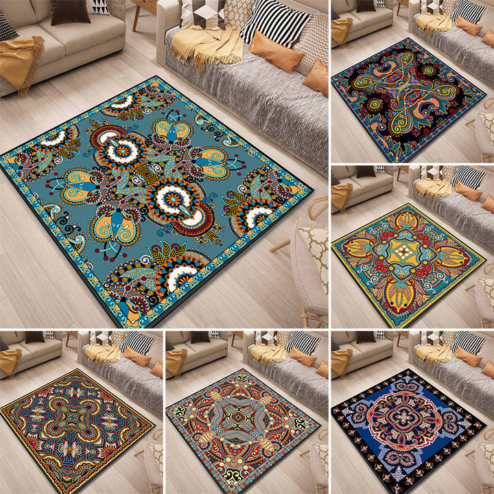 BowLift | Persian Door Mat Multi Color Tribal Print Rug Polypropylene Pet Friendly Non-Slip Stain Resistant Rug