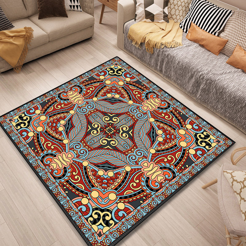 BowLift | Persian Door Mat Multi Color Tribal Print Rug Polypropylene Pet Friendly Non-Slip Stain Resistant Rug