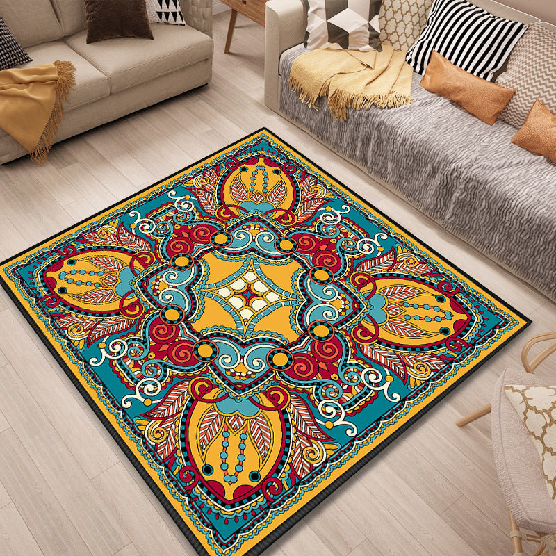 BowLift | Persian Door Mat Multi Color Tribal Print Rug Polypropylene Pet Friendly Non-Slip Stain Resistant Rug