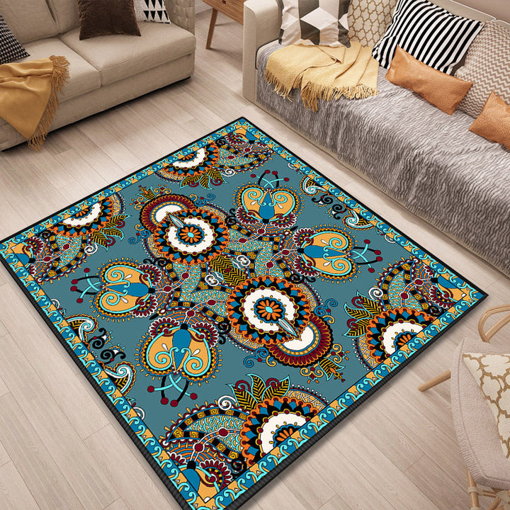 BowLift | Persian Door Mat Multi Color Tribal Print Rug Polypropylene Pet Friendly Non-Slip Stain Resistant Rug