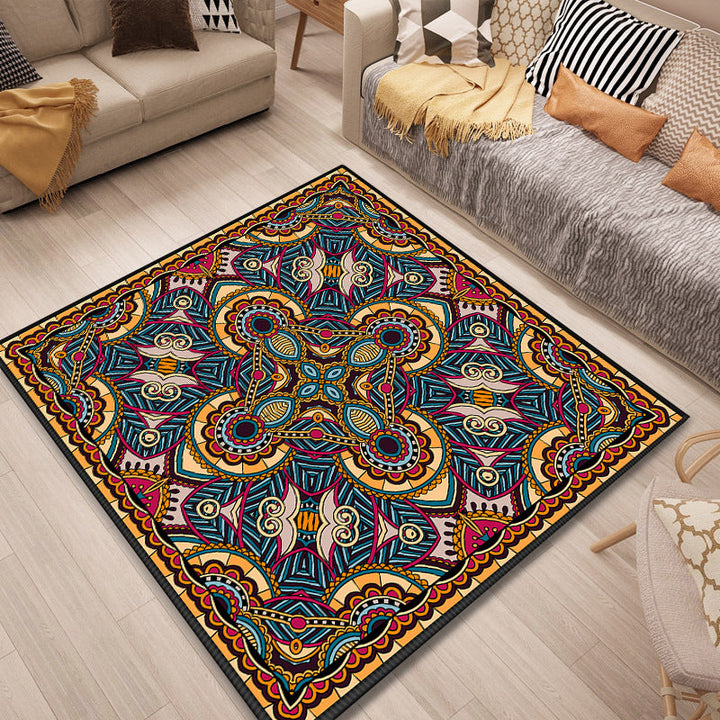 BowLift | Persian Door Mat Multi Color Tribal Print Rug Polypropylene Pet Friendly Non-Slip Stain Resistant Rug