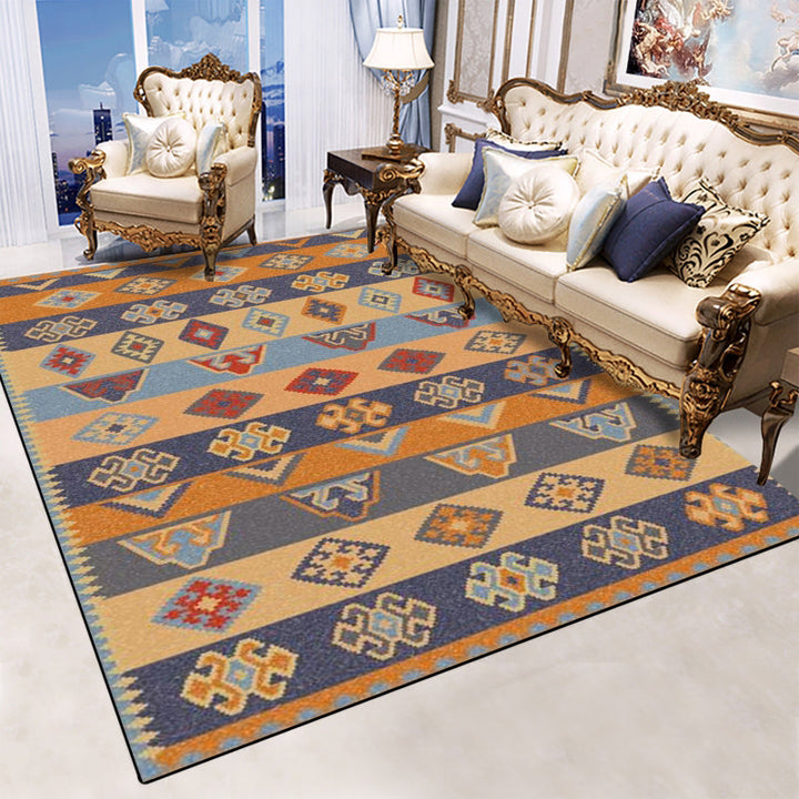 BowLift | Retro Multicolor Moroccan Carpet Synthetic Floral Pattern Rug Non-Slip Washable Pet-Friendly Rug for Living Room