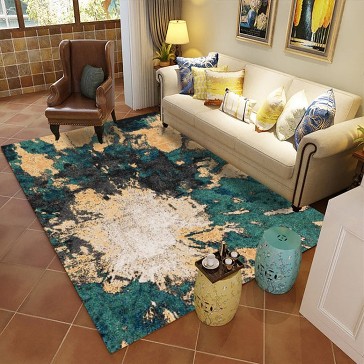 Retro Multicolored Moroccan Rug Synthetic Floral Patterned Rug Non-Slip Washable Pet-Friendly Rug for the Family Room | Bowlift