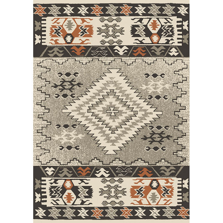 BowLift | Unusual diamond patterned rug Multicolored Moroccan rug Polyester pet-friendly stain resistant non-slip rug for the living room