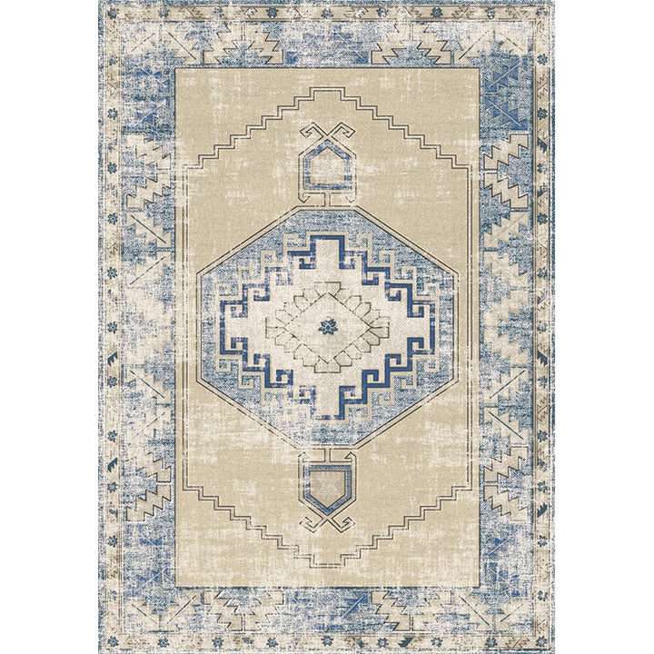 BowLift | Unusual diamond patterned rug Multicolored Moroccan rug Polyester pet-friendly stain resistant non-slip rug for the living room