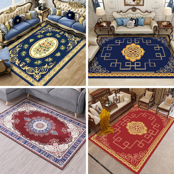 Chic Chinoiserie Carpet Multicolored Floral Carpet with Non-slip Back Stain Resistant Pet Friendly Carpet for the Living Room | Bowlift