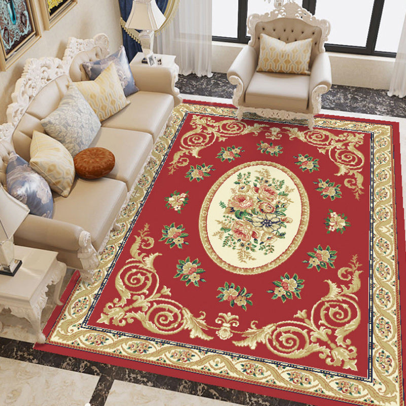 BowLift | Elegant Chinoiserie Rug Multicolor Floral Area Rug Non-Slip Backing Stain-Resistant Pet-Friendly Rug for Living Room