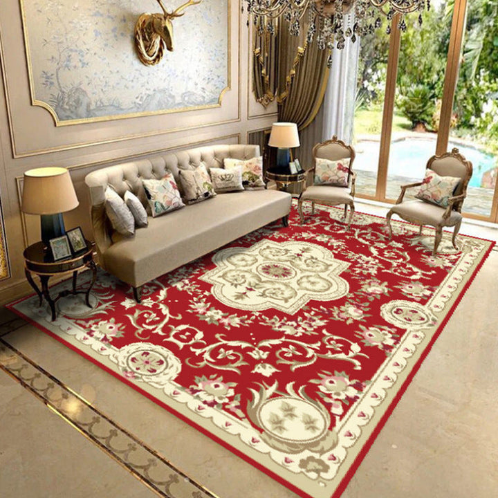 Chic Chinoiserie Carpet Multicolored Floral Carpet with Non-slip Back Stain Resistant Pet Friendly Carpet for the Living Room | Bowlift