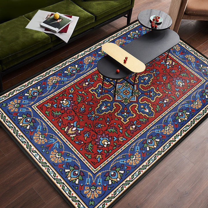 BowLift | Persian tribal patterned carpet Multicolored polyester carpet Stain-resistant Pet-friendly Non-slip backing Carpet for bedroom