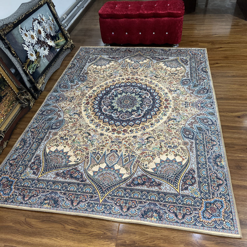 BowLift | Glam Persian Indoor Dress Multicolored Floral Pattern Dress Non-Slip Back Machine Washable Pet Friendly Carpet for Living Room