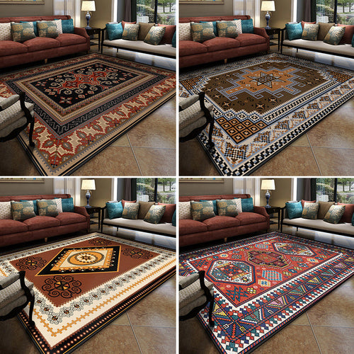 Turkish symmetrical geometric patterned carpet Multicolored polypropylene carpet Pet-friendly Non-slip Stain-resistant carpet for hallway | Bowlift