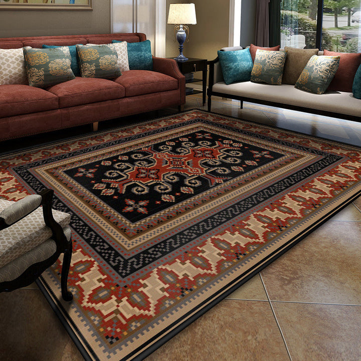 BowLift | Turkish symmetrical geometric pattern rug Multicolored polypropylene rug Pet-friendly Non-slip Stain-resistant rug for hallway
