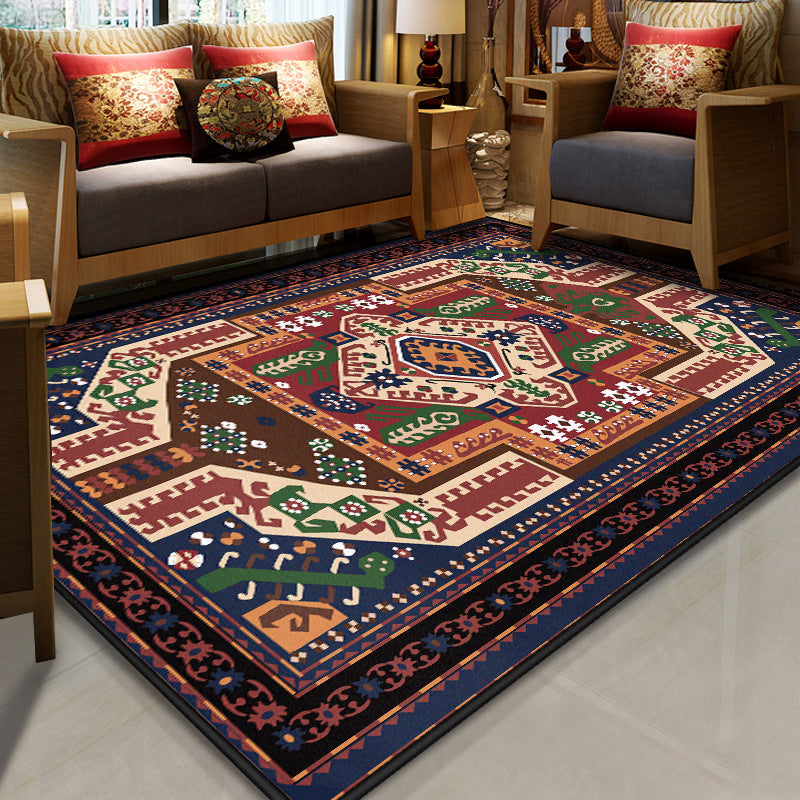 BowLift | Stralendel Multi-colored Flower Rug Synthetic Moroccan Rug Washable Pet-friendly Non-slip Rug for Room
