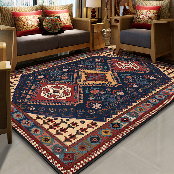 BowLift | Stralendel Multi-colored Flower Rug Synthetic Moroccan Rug Washable Pet-friendly Non-slip Rug for Room