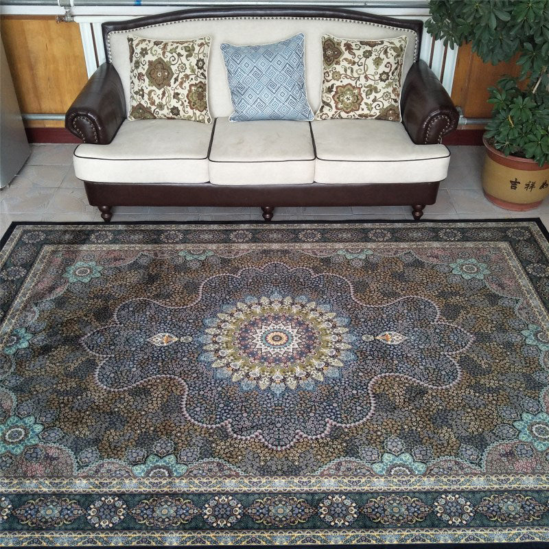 Aesthetic Moroccan Carpet Multicolored Flower Carpet Pet Friendly Non-Slip Back Machine Washable Rug for the Guest Room | Bowlift