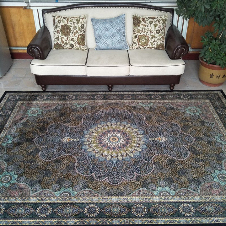 Aesthetic Moroccan Carpet Multicolored Flower Carpet Pet Friendly Non-Slip Back Machine Washable Rug for the Guest Room | Bowlift