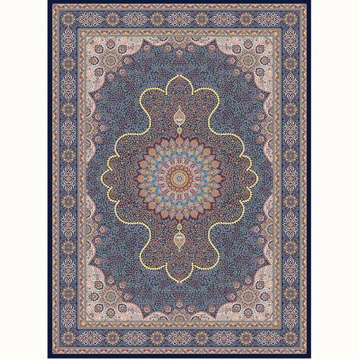 Aesthetic Moroccan Carpet Multicolored Flower Carpet Pet Friendly Non-Slip Back Machine Washable Rug for the Guest Room | Bowlift
