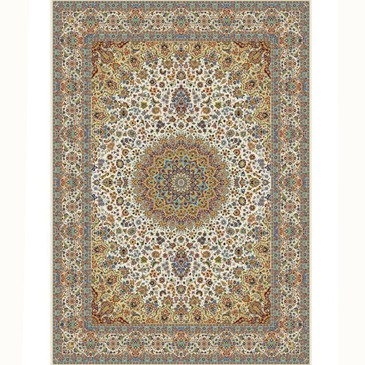 Aesthetic Moroccan Carpet Multicolored Flower Carpet Pet Friendly Non-Slip Back Machine Washable Rug for the Guest Room | Bowlift