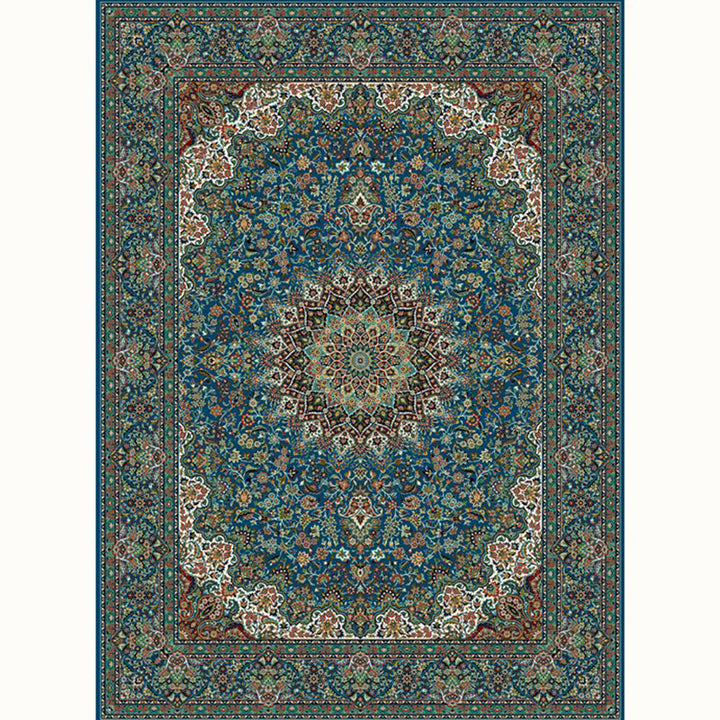 Aesthetic Moroccan Carpet Multicolored Flower Carpet Pet Friendly Non-Slip Back Machine Washable Rug for the Guest Room | Bowlift