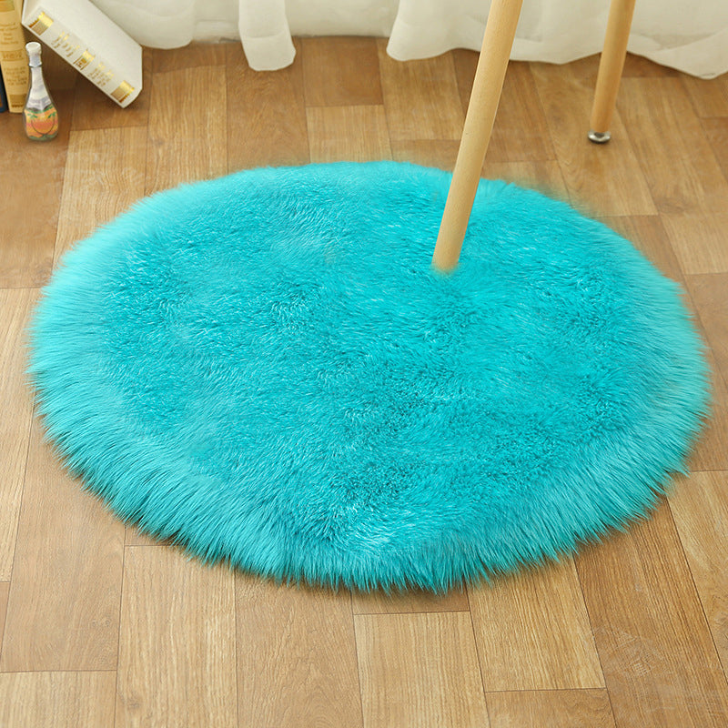 BowLift | Comfort Girls' Room Foot Mat Multicolor Plain Rug Shag Pet Friendly Machine Washable Non-Slip Rug