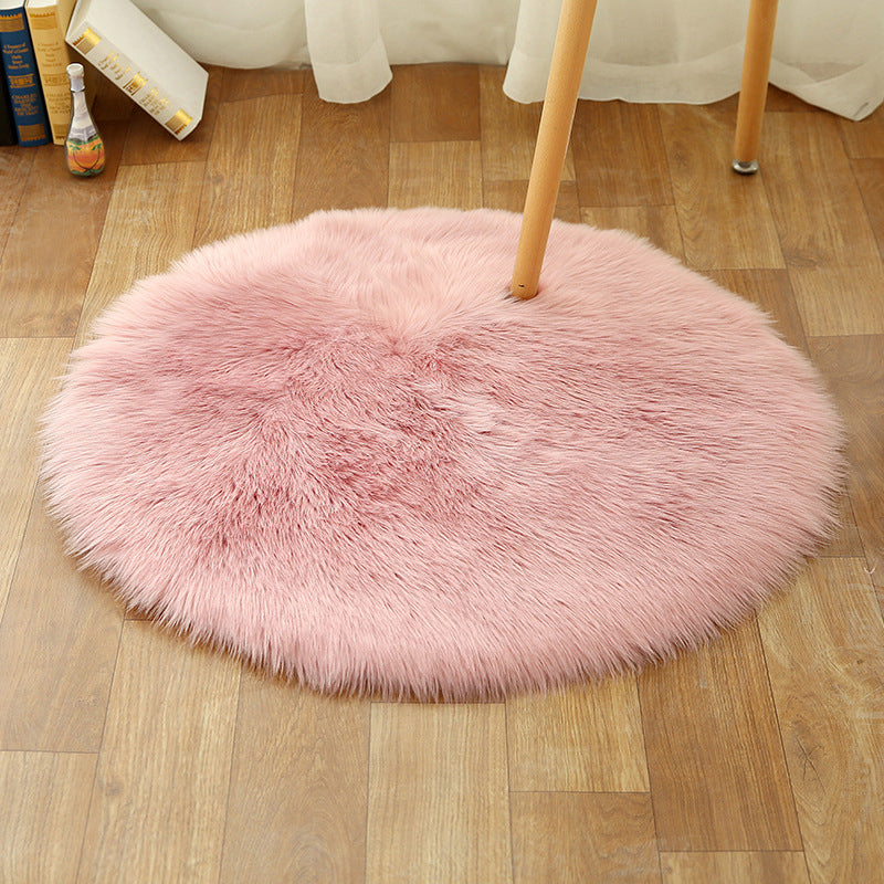 BowLift | Comfort Girls' Room Foot Mat Multicolor Plain Rug Shag Pet Friendly Machine Washable Non-Slip Rug