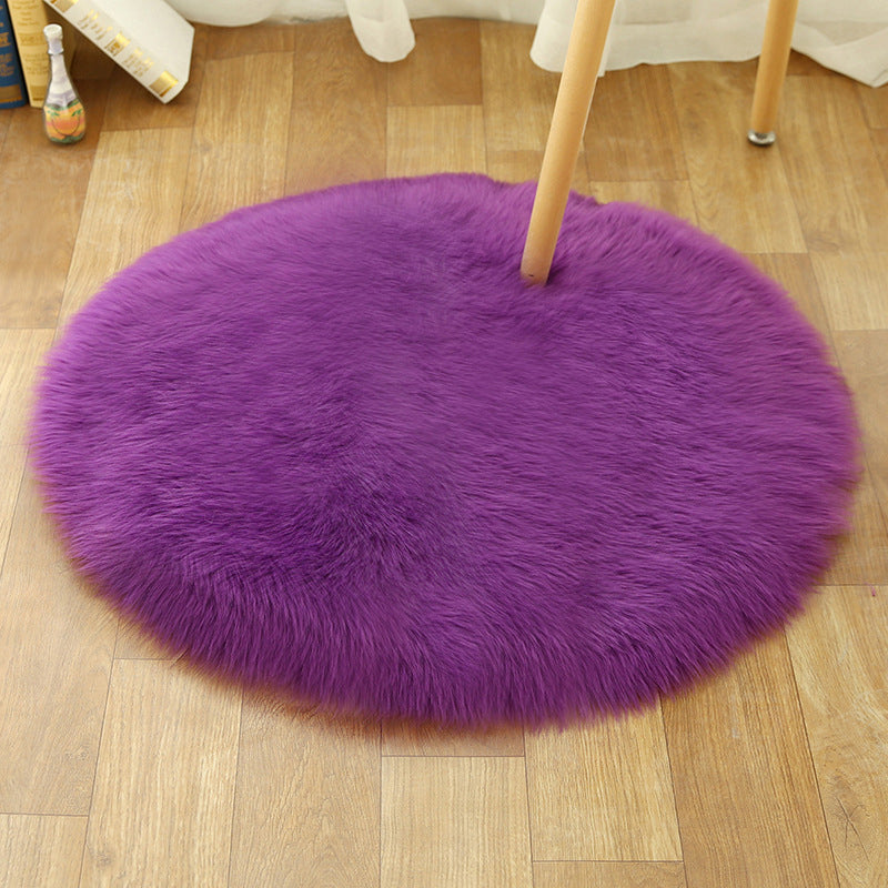 BowLift | Comfort Girls' Room Foot Mat Multicolor Plain Rug Shag Pet Friendly Machine Washable Non-Slip Rug