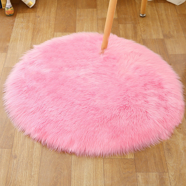BowLift | Comfort Girls' Room Foot Mat Multicolor Plain Rug Shag Pet Friendly Machine Washable Non-Slip Rug