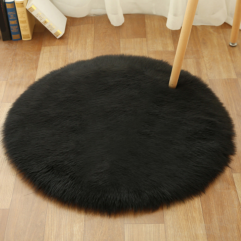 BowLift | Comfort Girls' Room Foot Mat Multicolor Plain Rug Shag Pet Friendly Machine Washable Non-Slip Rug