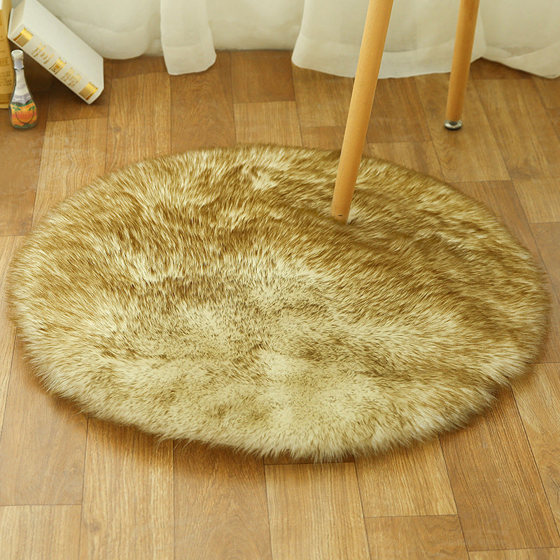 BowLift | Comfort Girls' Room Foot Mat Multicolor Plain Rug Shag Pet Friendly Machine Washable Non-Slip Rug