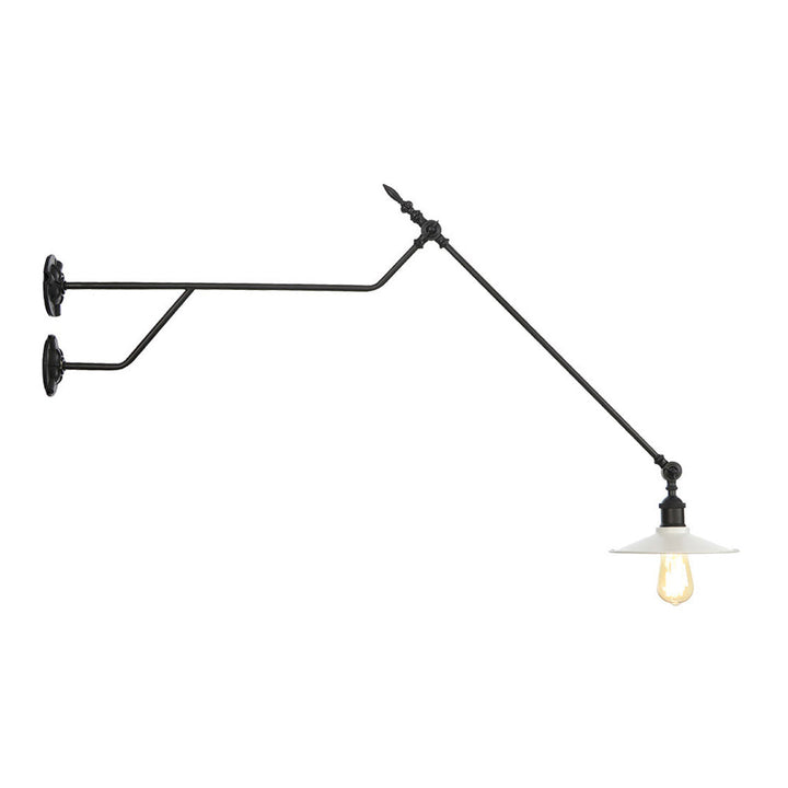 BowLift | Metal Black/Red/White Wall Lamp Cone Shade 1-Light Industrial Wall Lighting for Living Room