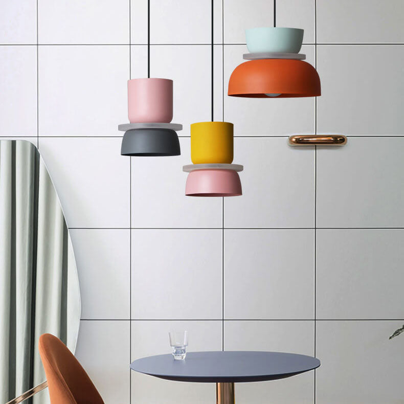 BowLift | Nordic Colorful Macaron 1-Light LED Pendant Light