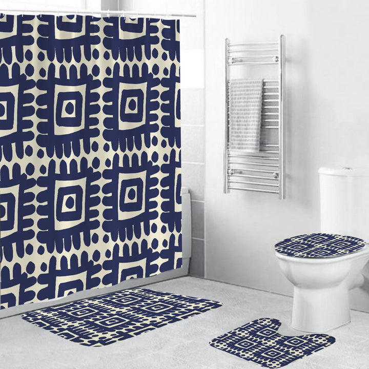 Cactus-Themed Shower Curtain Bowlift