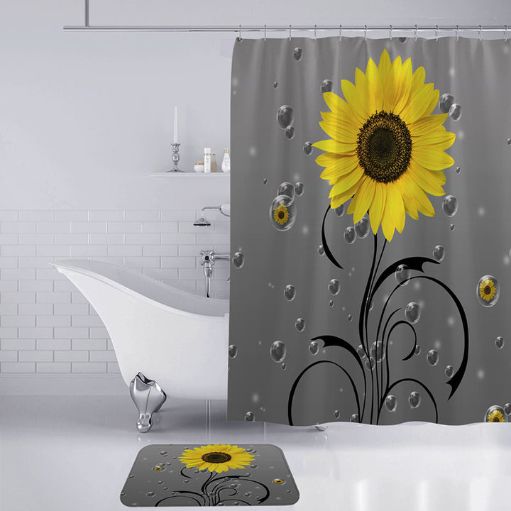 Cactus-Themed Shower Curtain Bowlift